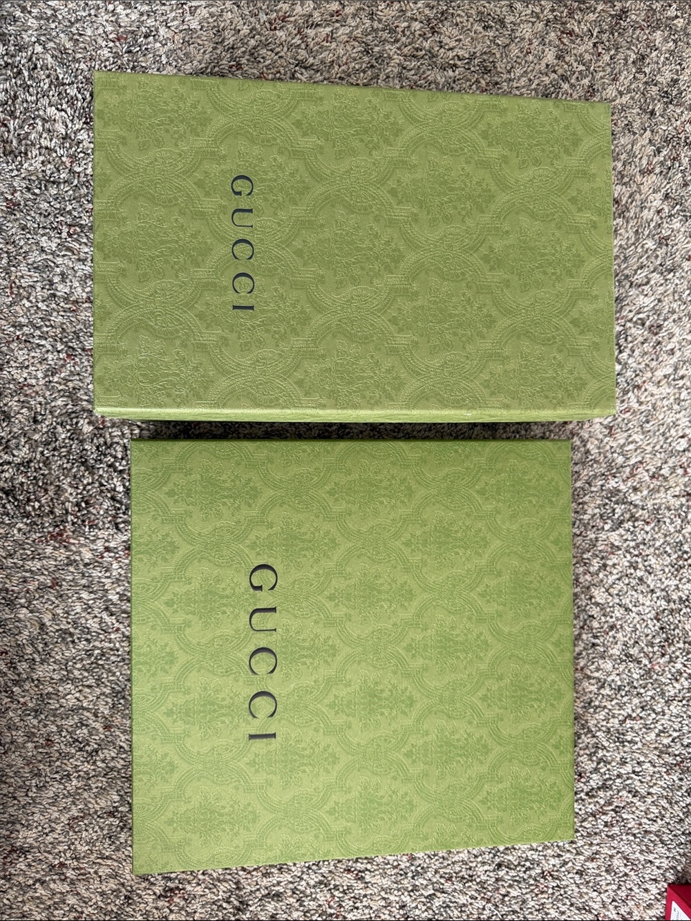 Gucci Light Green Embossed Logo Boxes